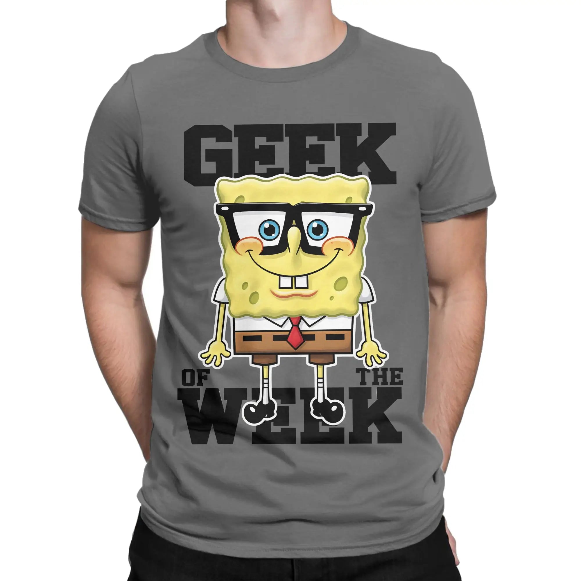 Novelty Spongebobs T-Shirt Men Crew Neck Cotton T Shirts  Short Sleeve Tees Gift Clothing