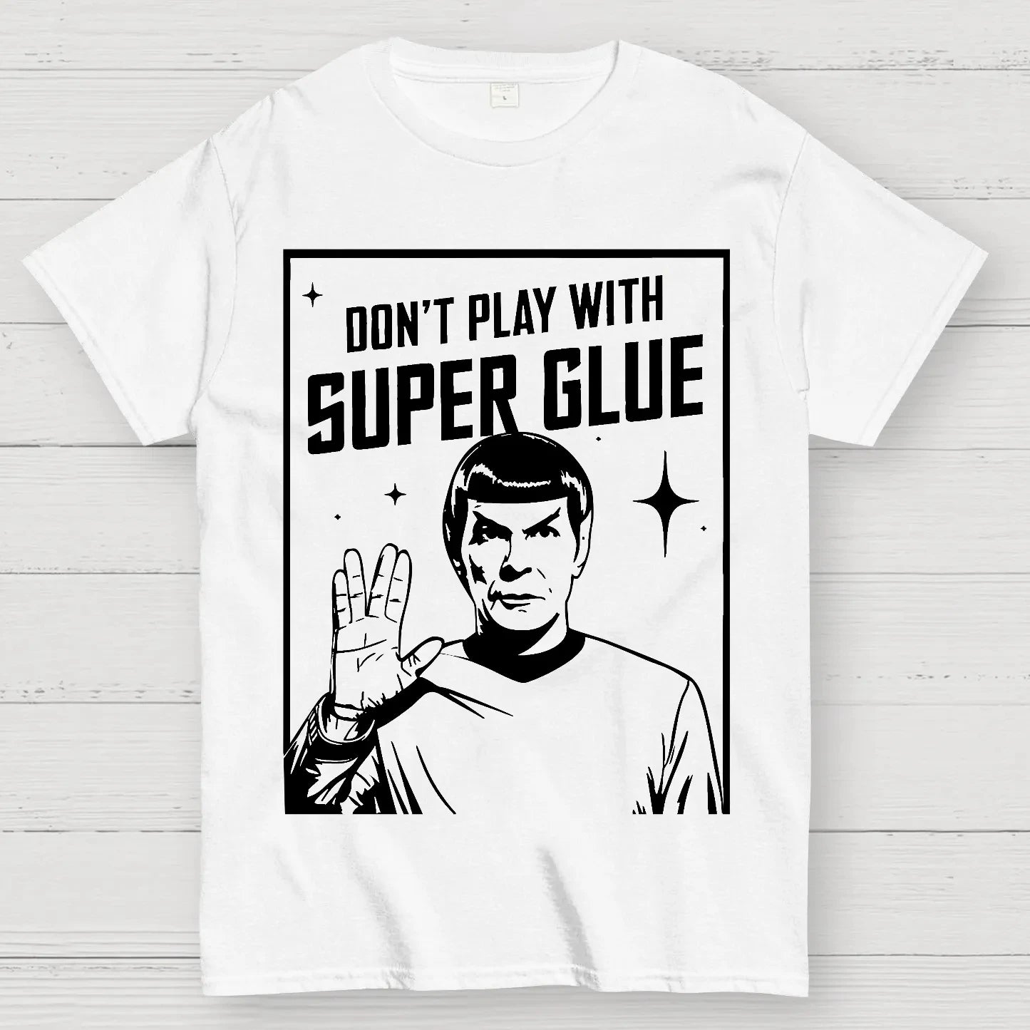 2026 New Funny Don't Play with Super Glue Stars Treks T Shirt Men's Cotton Unique T-Shirts O Neck Tees Short Sleeve Clothes Tops