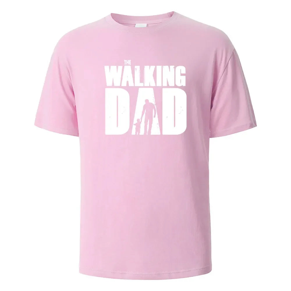 The Walking Dad Funny Street Printed T-Shirts Men Fashion Summer Tshirt Loose Oversized Cotton Short Sleeves Casual Hip Hop Tees