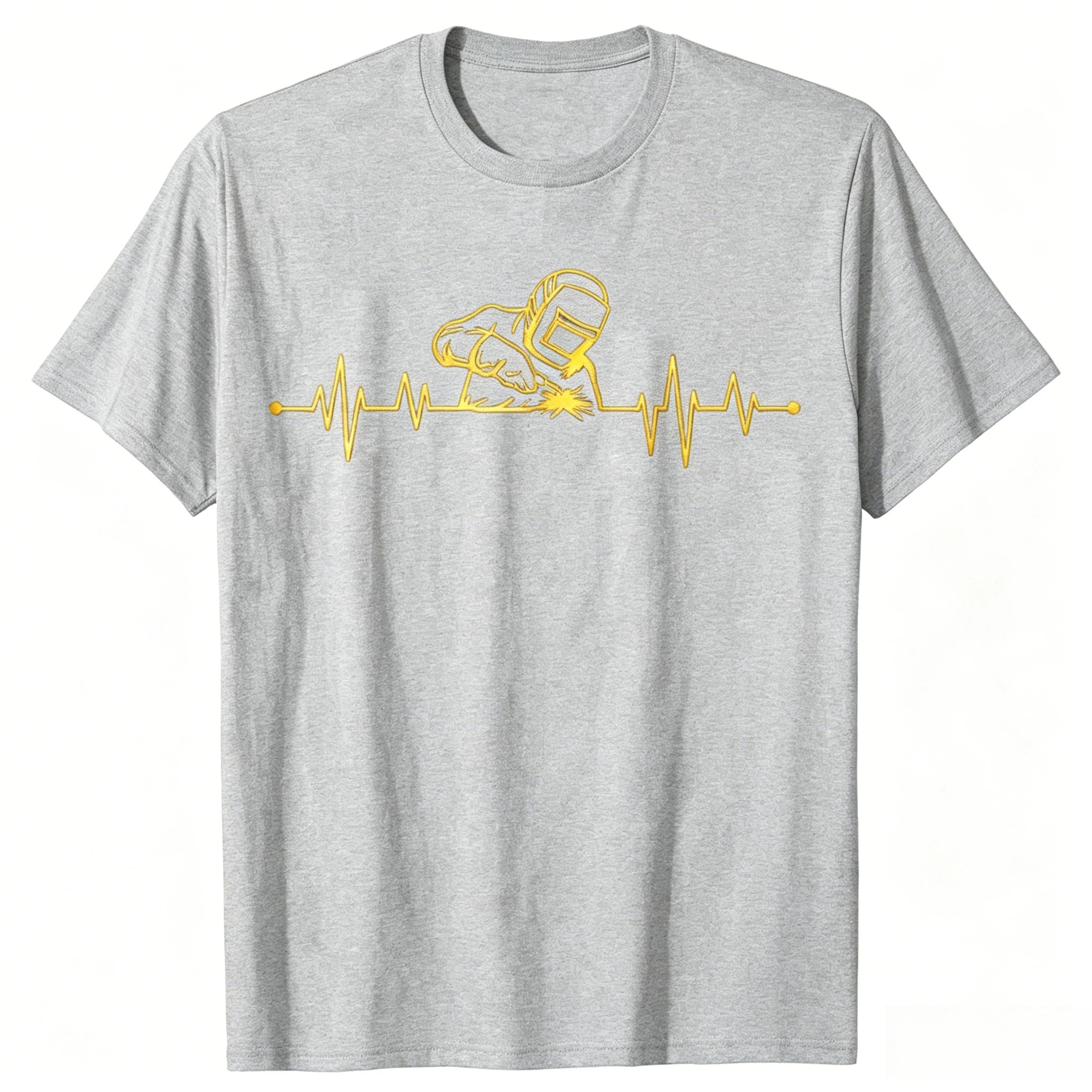 Funny Welding Heartbeat Welder Metal Graphic T-shirts Men Women's Fashion Casual Tshirt Cotton Loose Oversized T Shirt