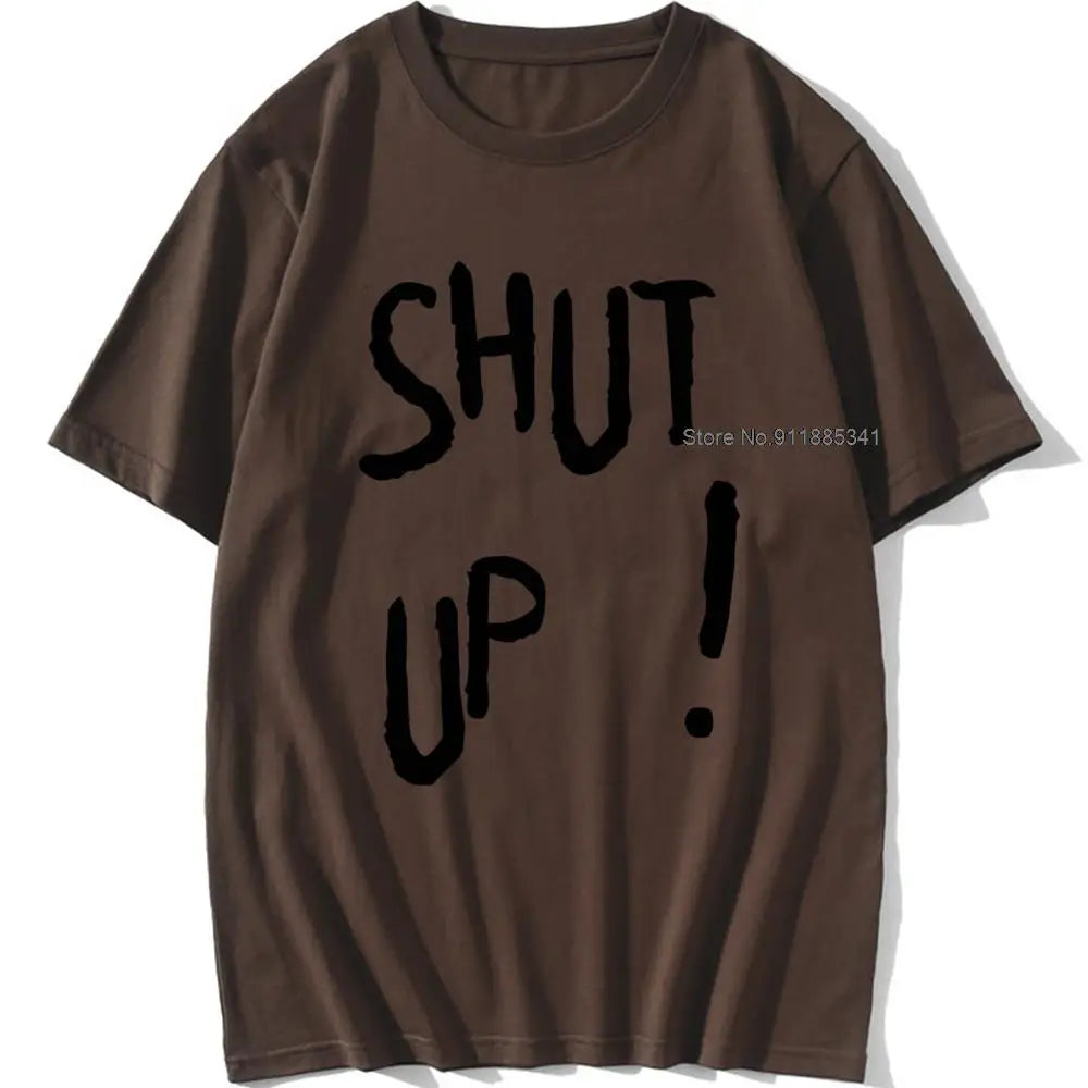 Kpop Kim Tae Hyung T Shirt SHUT UP Letter Printed TShirt Hip Hop Streetwear K-Pop Harajuku Karea Fashion Summer Cotton Top Tee