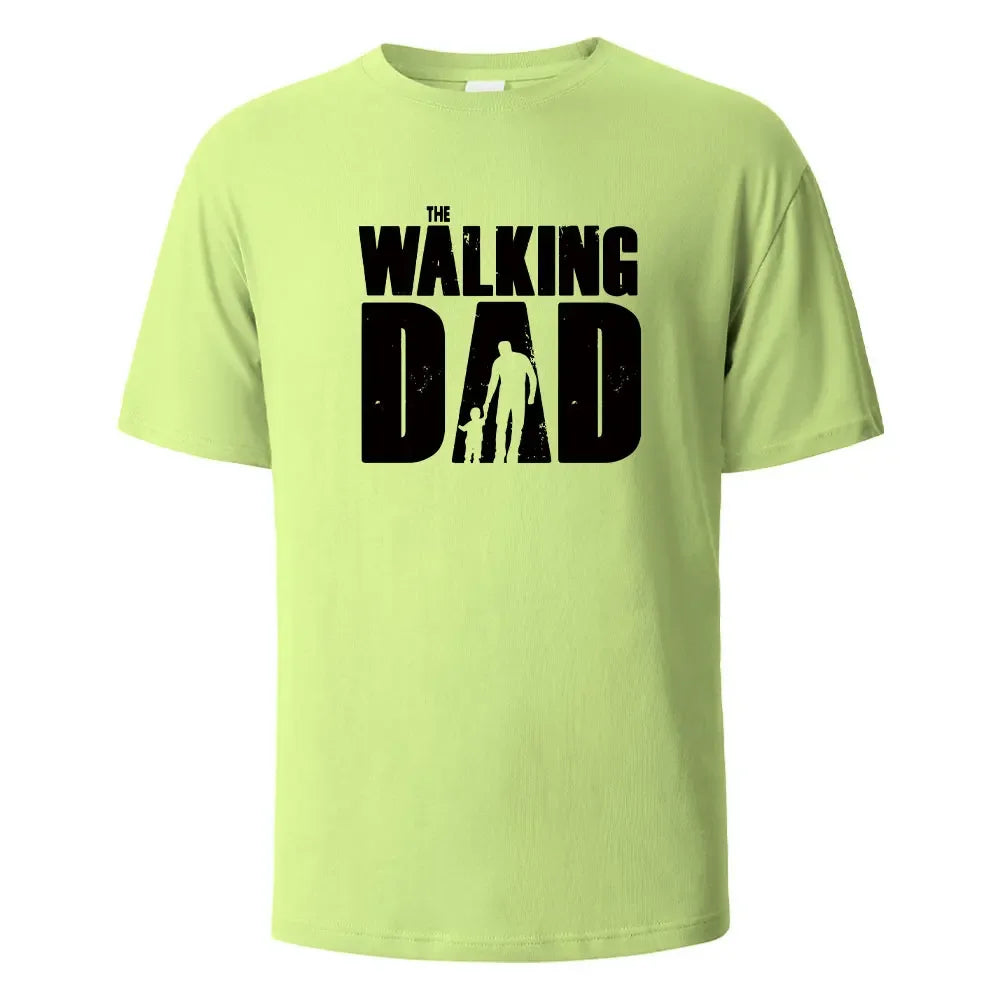 The Walking Dad Funny Street Printed T-Shirts Men Fashion Summer Tshirt Loose Oversized Cotton Short Sleeves Casual Hip Hop Tees