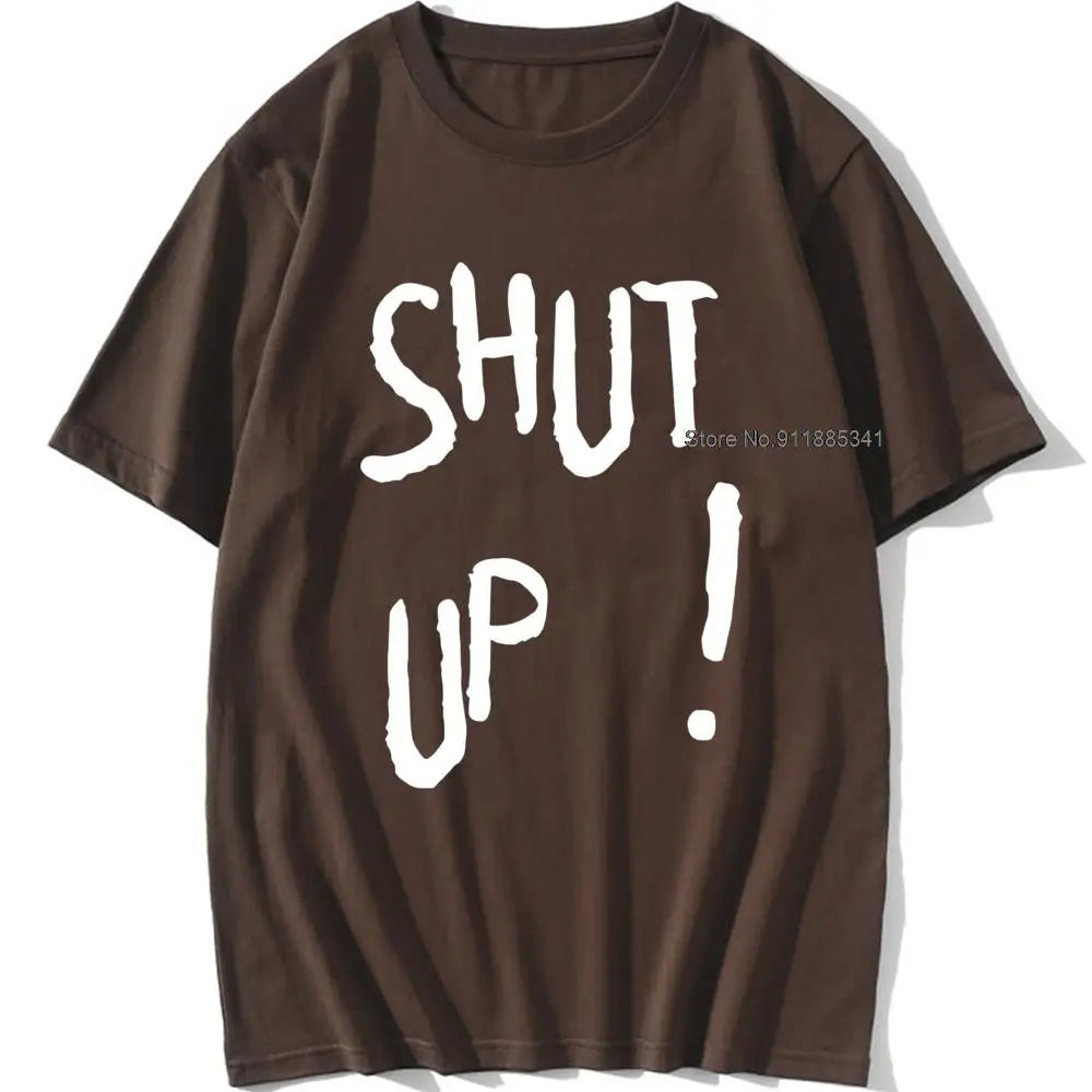 Kpop Kim Tae Hyung T Shirt SHUT UP Letter Printed TShirt Hip Hop Streetwear K-Pop Harajuku Karea Fashion Summer Cotton Top Tee