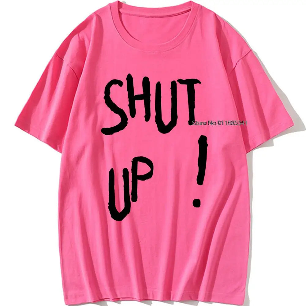 Kpop Kim Tae Hyung T Shirt SHUT UP Letter Printed TShirt Hip Hop Streetwear K-Pop Harajuku Karea Fashion Summer Cotton Top Tee