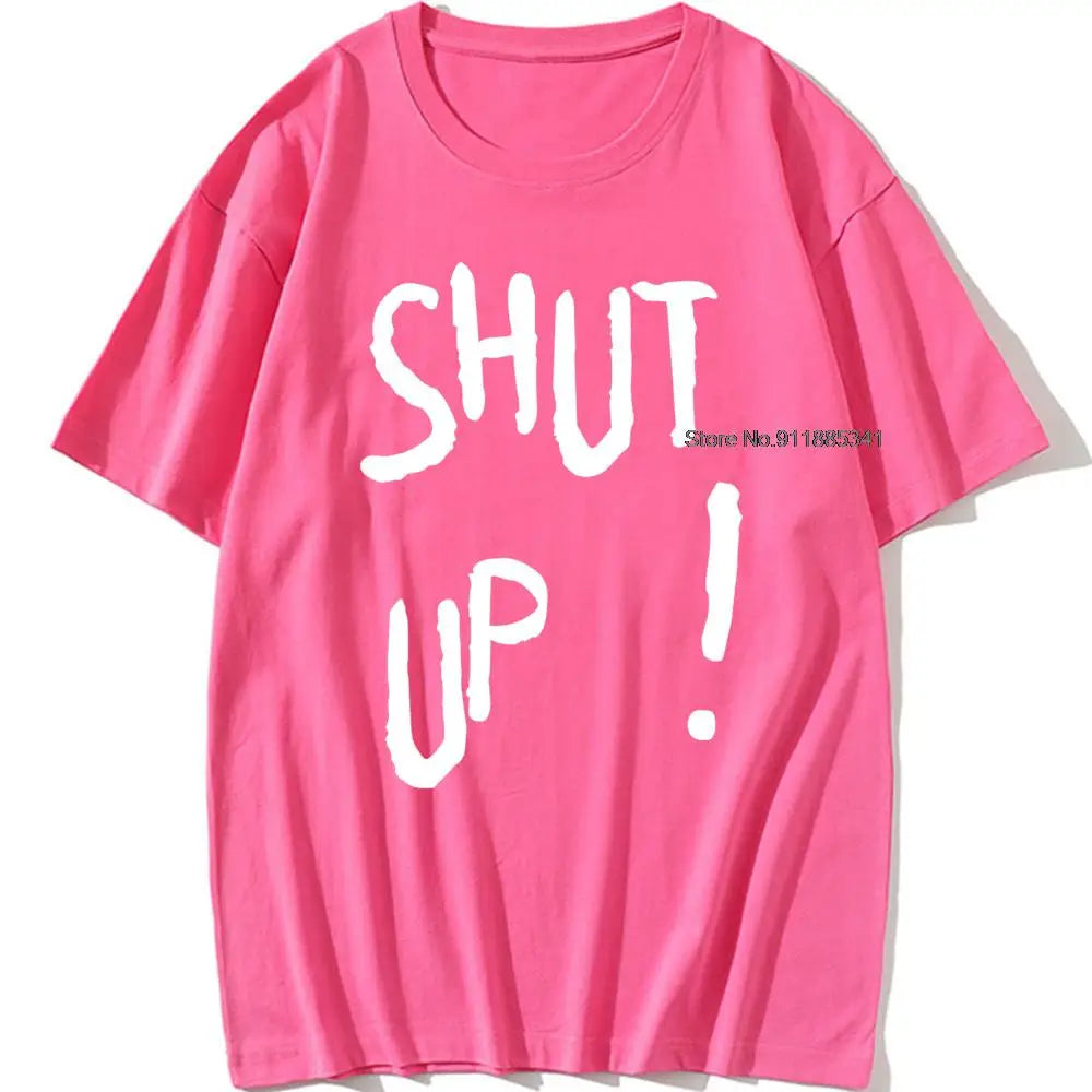 Kpop Kim Tae Hyung T Shirt SHUT UP Letter Printed TShirt Hip Hop Streetwear K-Pop Harajuku Karea Fashion Summer Cotton Top Tee