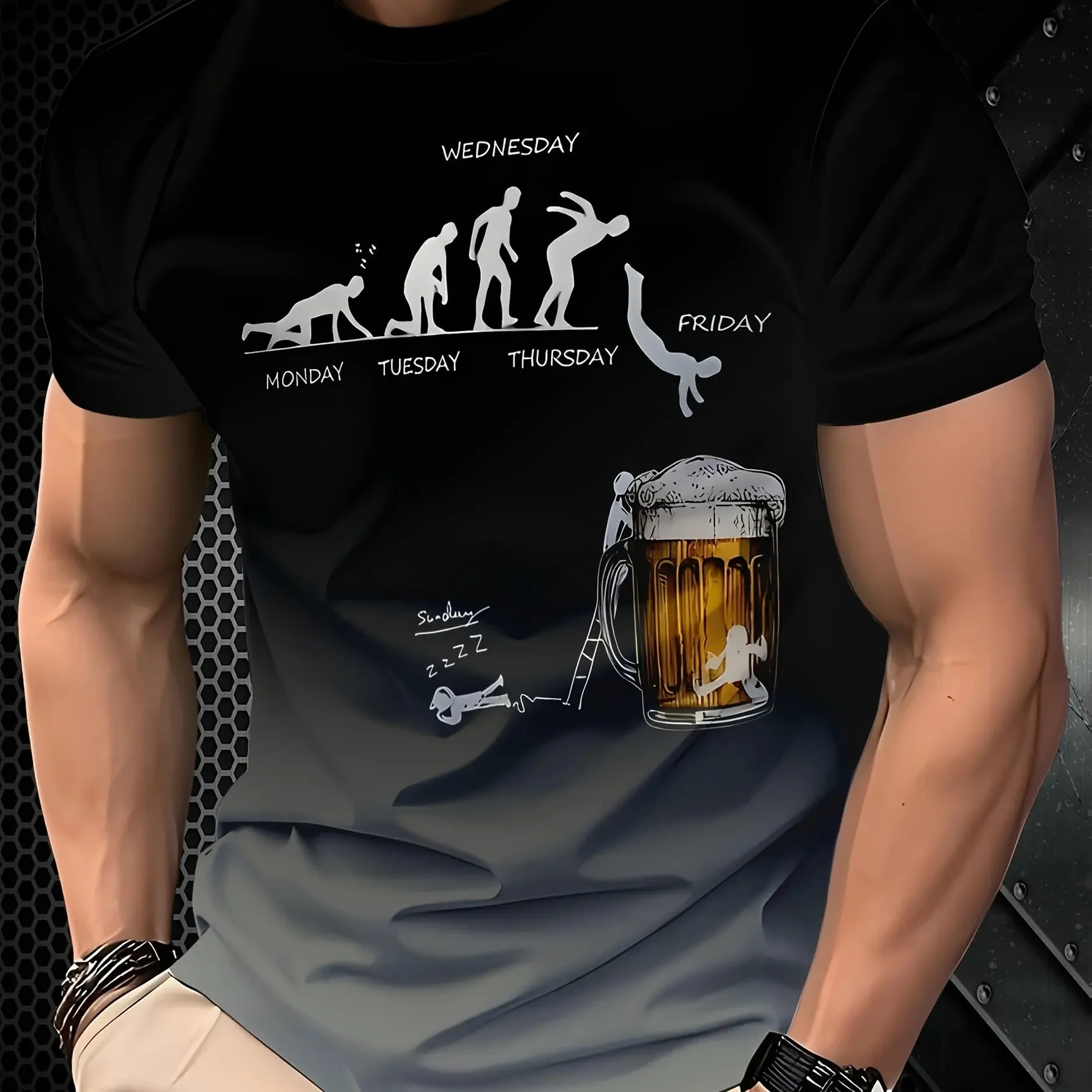 Funny Beer Graphic T Shirts For Men Fashion Summer Short Sleeve Holiday Party 3D Printed T-shirts Casual Loose Breathable Tops