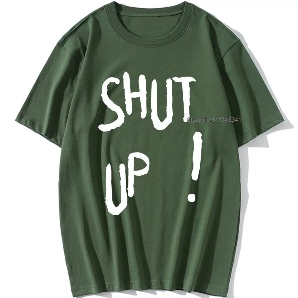 Kpop Kim Tae Hyung T Shirt SHUT UP Letter Printed TShirt Hip Hop Streetwear K-Pop Harajuku Karea Fashion Summer Cotton Top Tee