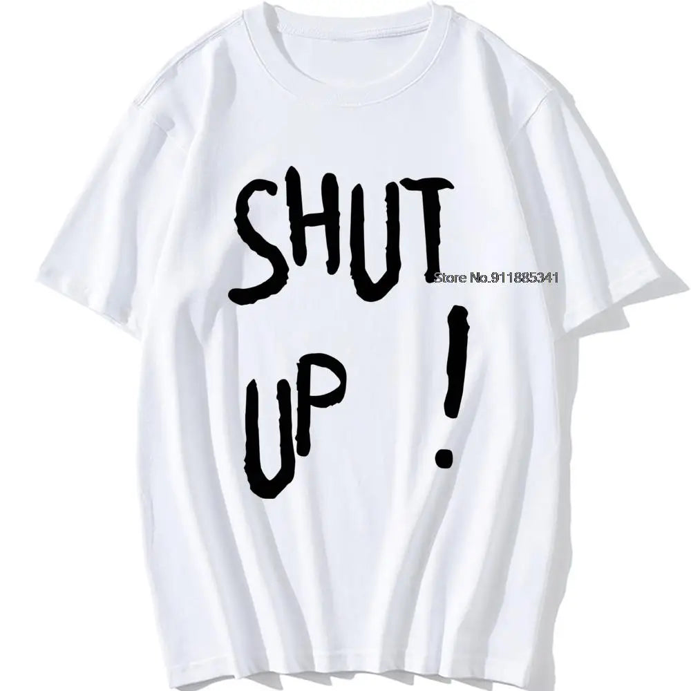 Kpop Kim Tae Hyung T Shirt SHUT UP Letter Printed TShirt Hip Hop Streetwear K-Pop Harajuku Karea Fashion Summer Cotton Top Tee
