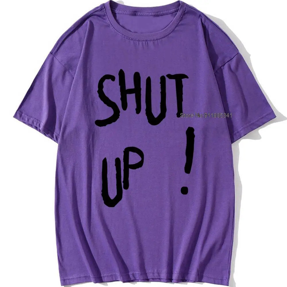 Kpop Kim Tae Hyung T Shirt SHUT UP Letter Printed TShirt Hip Hop Streetwear K-Pop Harajuku Karea Fashion Summer Cotton Top Tee