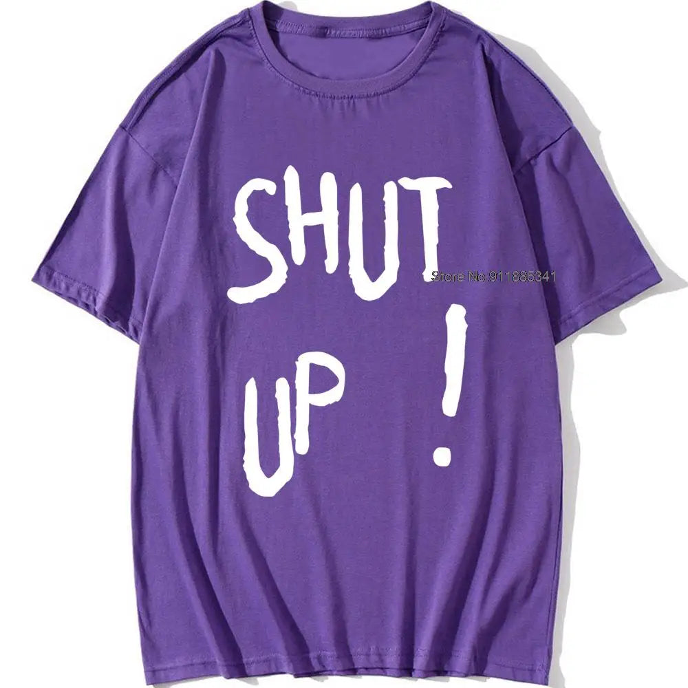 Kpop Kim Tae Hyung T Shirt SHUT UP Letter Printed TShirt Hip Hop Streetwear K-Pop Harajuku Karea Fashion Summer Cotton Top Tee