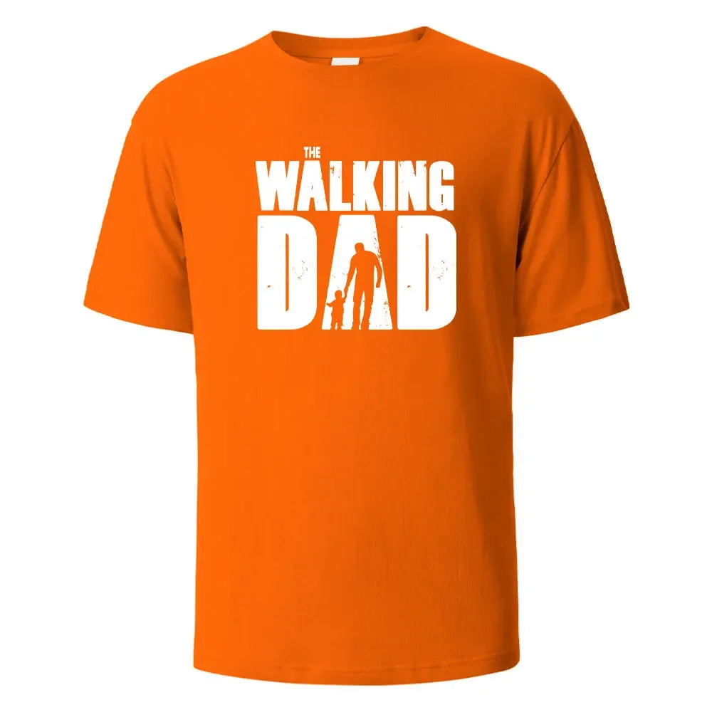 The Walking Dad Funny Street Printed T-Shirts Men Fashion Summer Tshirt Loose Oversized Cotton Short Sleeves Casual Hip Hop Tees