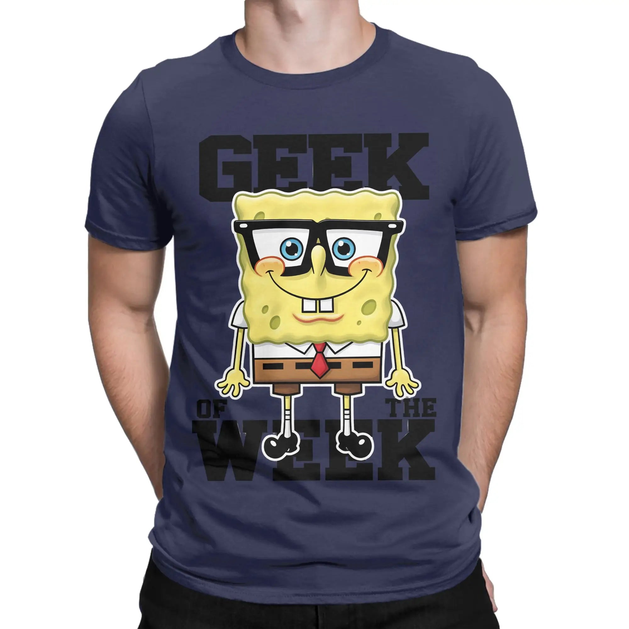 Novelty Spongebobs T-Shirt Men Crew Neck Cotton T Shirts  Short Sleeve Tees Gift Clothing