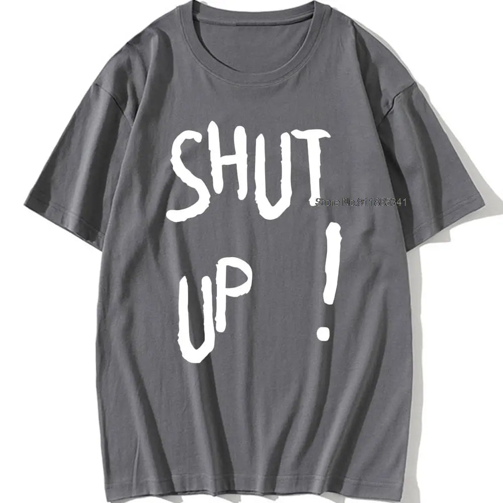 Kpop Kim Tae Hyung T Shirt SHUT UP Letter Printed TShirt Hip Hop Streetwear K-Pop Harajuku Karea Fashion Summer Cotton Top Tee