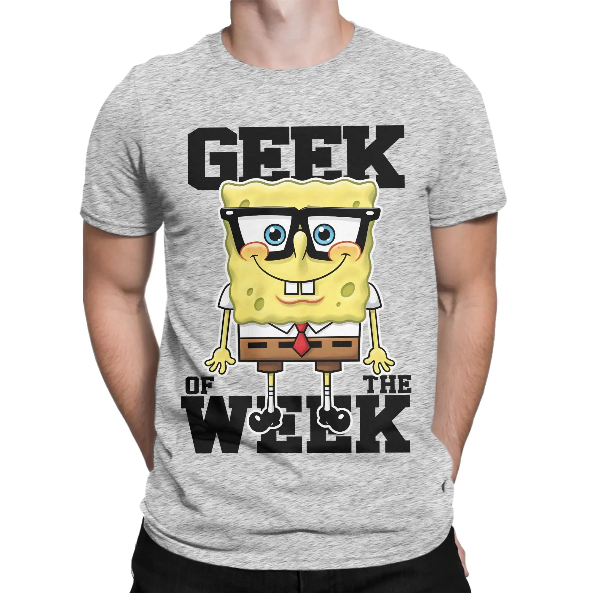 Novelty Spongebobs T-Shirt Men Crew Neck Cotton T Shirts  Short Sleeve Tees Gift Clothing