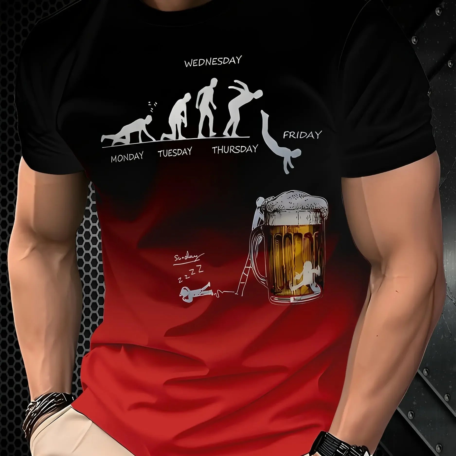Funny Beer Graphic T Shirts For Men Fashion Summer Short Sleeve Holiday Party 3D Printed T-shirts Casual Loose Breathable Tops