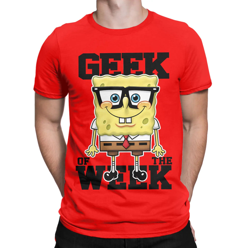Novelty Spongebobs T-Shirt Men Crew Neck Cotton T Shirts  Short Sleeve Tees Gift Clothing