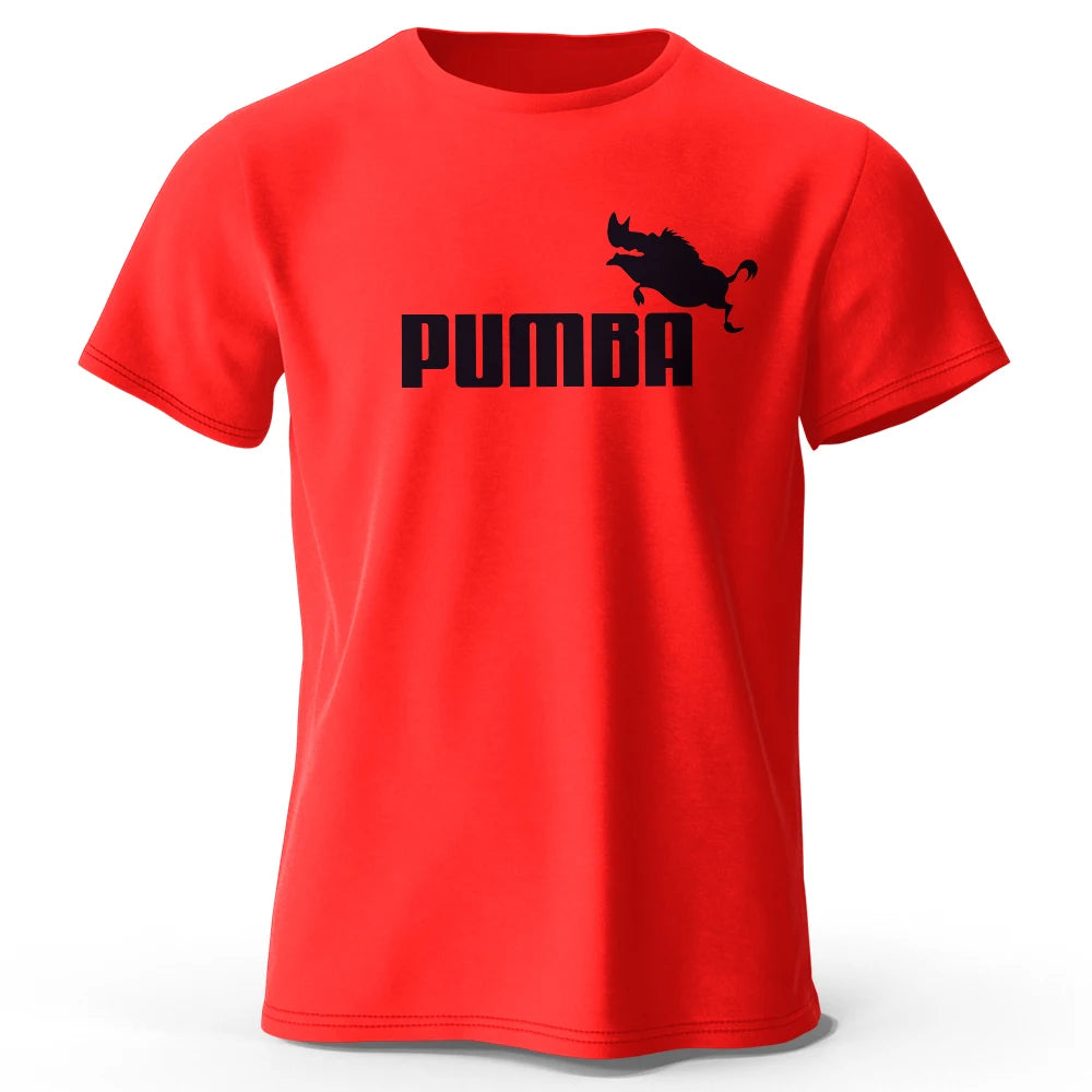 Joke The Pumba Printed Men's T-Shirt 100% Cotton Oversized Funny Graphic Tees for Men Summer Tops